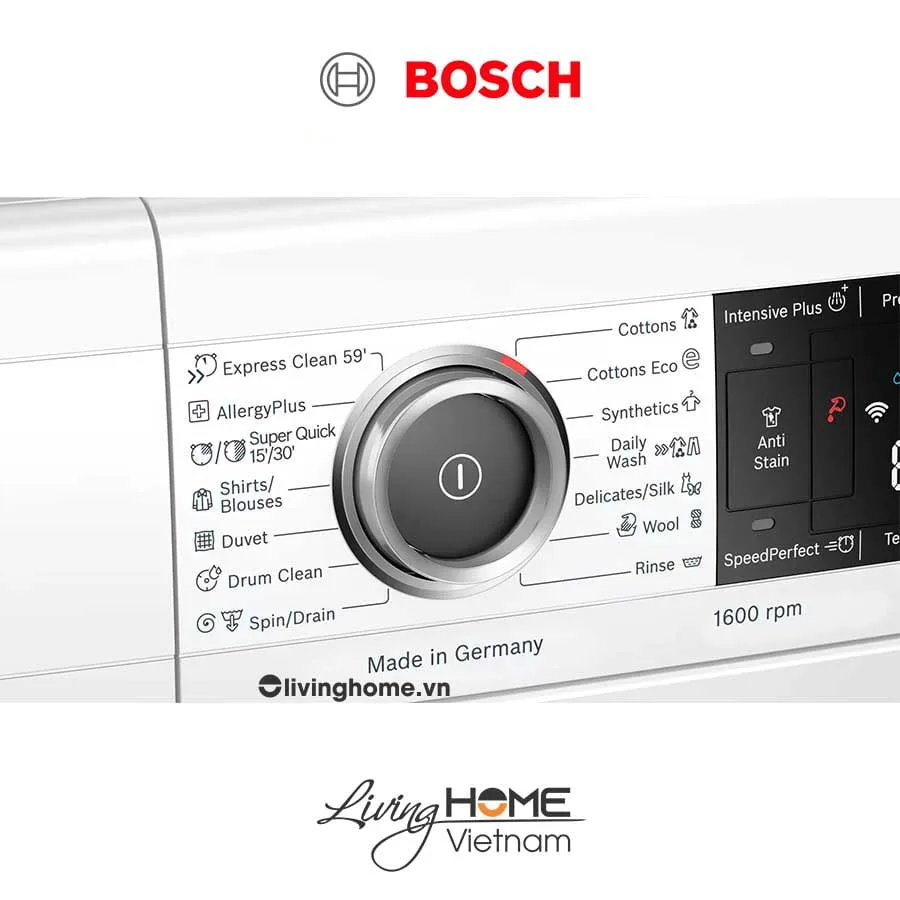 Máy giặt Bosch WAX32M40SG - Cửa trước 14 chương trình Anti Stain 10KG 4 Máy giặt Bosch WAX32M40SG - Cửa trước 14 chương trình Anti Stain 10KG - Ảnh 2