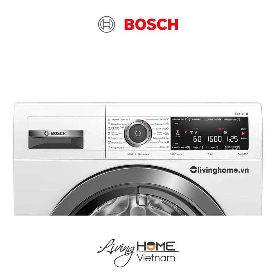 Máy giặt Bosch WAX32M40SG - Cửa trước 14 chương trình Anti Stain 10KG 5 Máy giặt Bosch WAX32M40SG - Cửa trước 14 chương trình Anti Stain 10KG - Ảnh 3