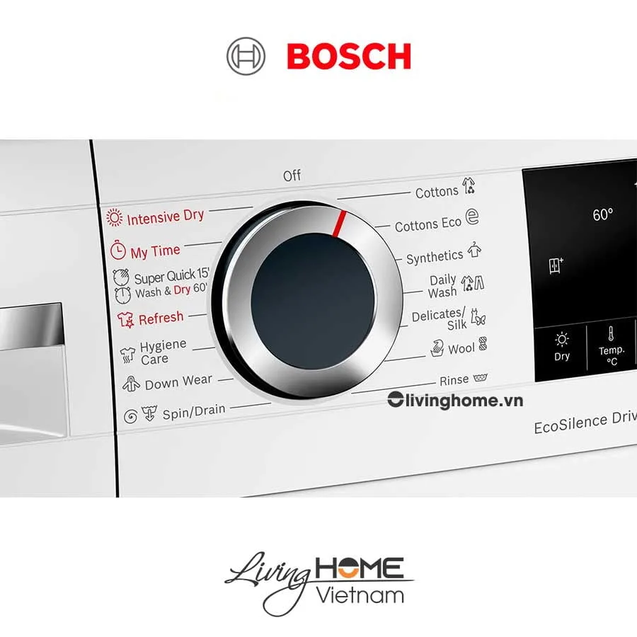 Máy giặt Bosch WNA254U0SG - Kết hợp sấy 14 chương trình 10KG 6 Máy giặt Bosch WNA254U0SG - Kết hợp sấy 14 chương trình 10KG - Ảnh 4