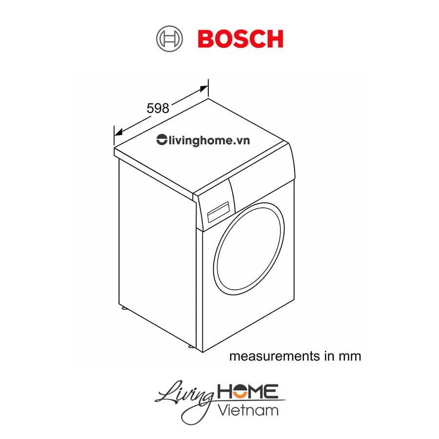 Máy giặt Bosch WNA254U0SG - Kết hợp sấy 14 chương trình 10KG 9 Máy giặt Bosch WNA254U0SG - Kết hợp sấy 14 chương trình 10KG - Ảnh 7