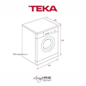 Alternative view of Máy giặt sấy Teka TKD 1510 WD EU EXP 22 chương trình giặt sấy 10kg
