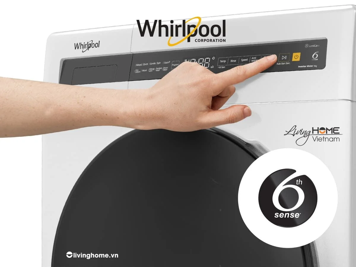Máy giặt Whirlpool FWEB9002FW cửa trước 9kg trắng 5 Máy giặt Whirlpool FWEB9002FW cửa trước 9kg trắng - Ảnh 3