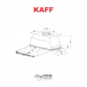 Alternative view of Máy hút mùi Kaff KF-BI70H âm toàn phần thiết kế thân inox bền bỉ cao cấp