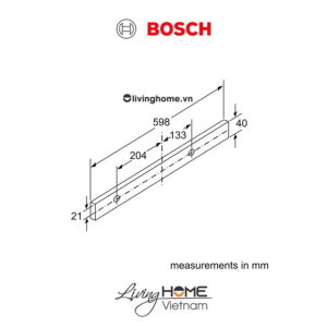 Máy hút mùi Bosch DFM063W56B - Âm tủ 64dB 60cm
