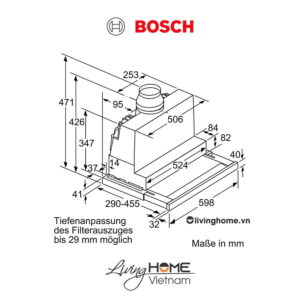 Máy hút mùi Bosch DFS067K51 - Âm tủ 60dB 60cm 23 Máy hút mùi Bosch DFS067K51 - Âm tủ 60dB 60cm