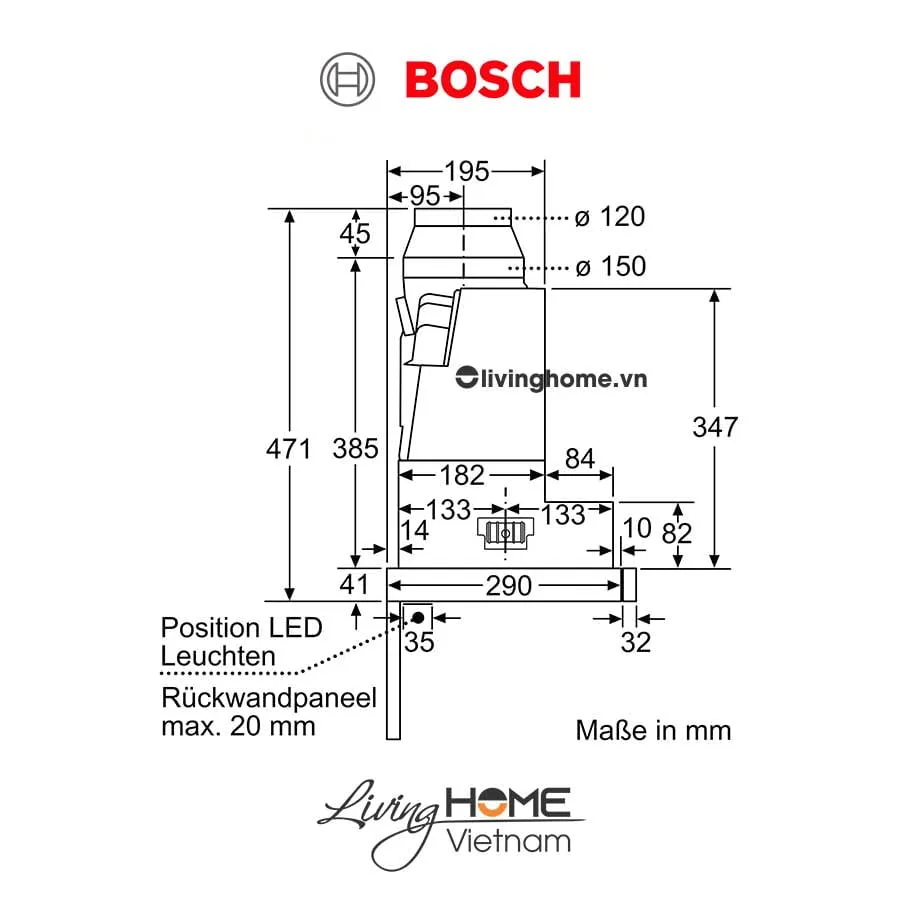 Máy hút mùi Bosch DFS067K51 - Âm tủ 60dB 60cm 14 Máy hút mùi Bosch DFS067K51 - Âm tủ 60dB 60cm - Ảnh 12