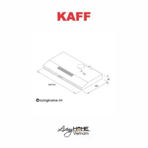 Alternative view of Máy hút mùi Kaff KF-SL60KB thiết kế thân máy bằng sơn tĩnh điện màu đen inox siêu bền