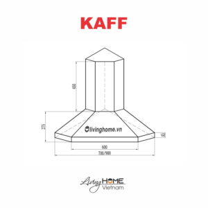 Máy hút mùi Kaff KF-CN900I thiết kế lắp góc áp tường cao cấp 9 Máy hút mùi Kaff KF-CN900I thiết kế lắp góc áp tường cao cấp