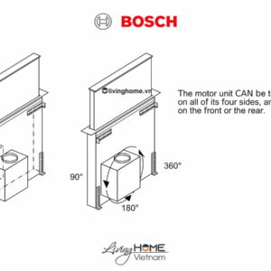 Máy hút mùi Bosch DDD97BM60B - Âm bàn 62dB 90cm