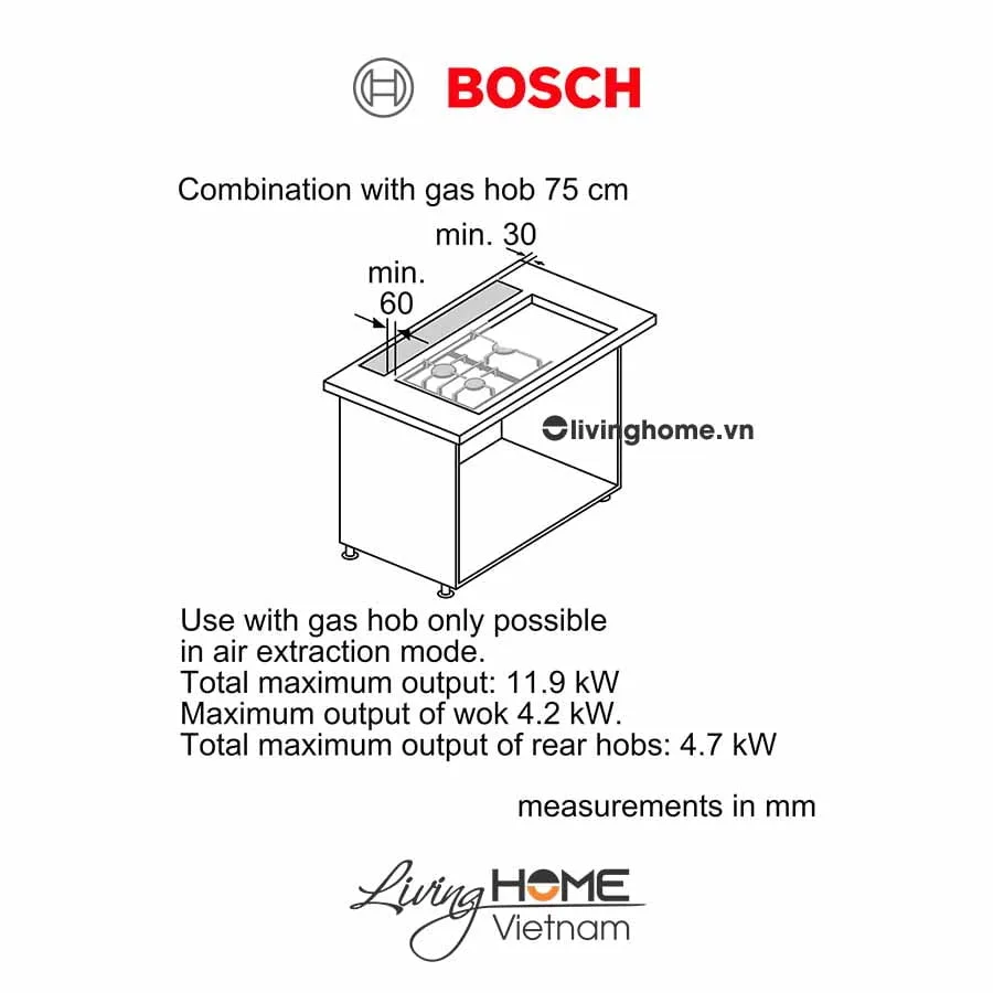 Máy hút mùi Bosch DDD97BM60B - Âm bàn 62dB 90cm 10 Máy hút mùi Bosch DDD97BM60B - Âm bàn 62dB 90cm - Ảnh 8