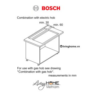 Máy hút mùi Bosch DDD97BM60B - Âm bàn 62dB 90cm