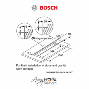 Máy hút mùi Bosch DDD97BM60B - Âm bàn 62dB 90cm