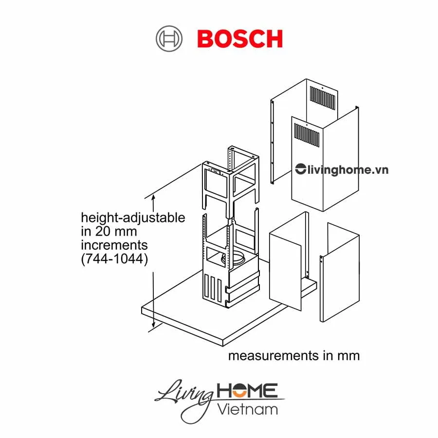 Máy hút mùi Bosch DIB98JQ50B - Đảo 54dB 90cm - Ảnh 8
