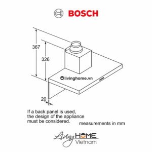 Máy hút mùi Bosch DWB66DM50B - Gắn tường 60dB 60cm 16 Máy hút mùi Bosch DWB66DM50B - Gắn tường 60dB 60cm