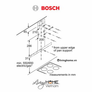 Máy hút mùi Bosch DWB66DM50B - Gắn tường 60dB 60cm 18 Máy hút mùi Bosch DWB66DM50B - Gắn tường 60dB 60cm