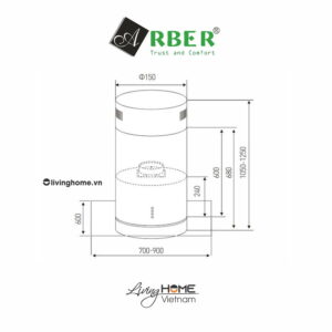Alternative view of Máy hút mùi Arber AB900S hiện đại chịu nhiệt 90cm