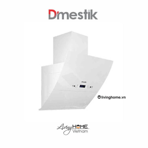 Máy hút mùi Dmestik TL4670 DMK kiểu dáng kính vát màu trắng thiết kế sang trọng