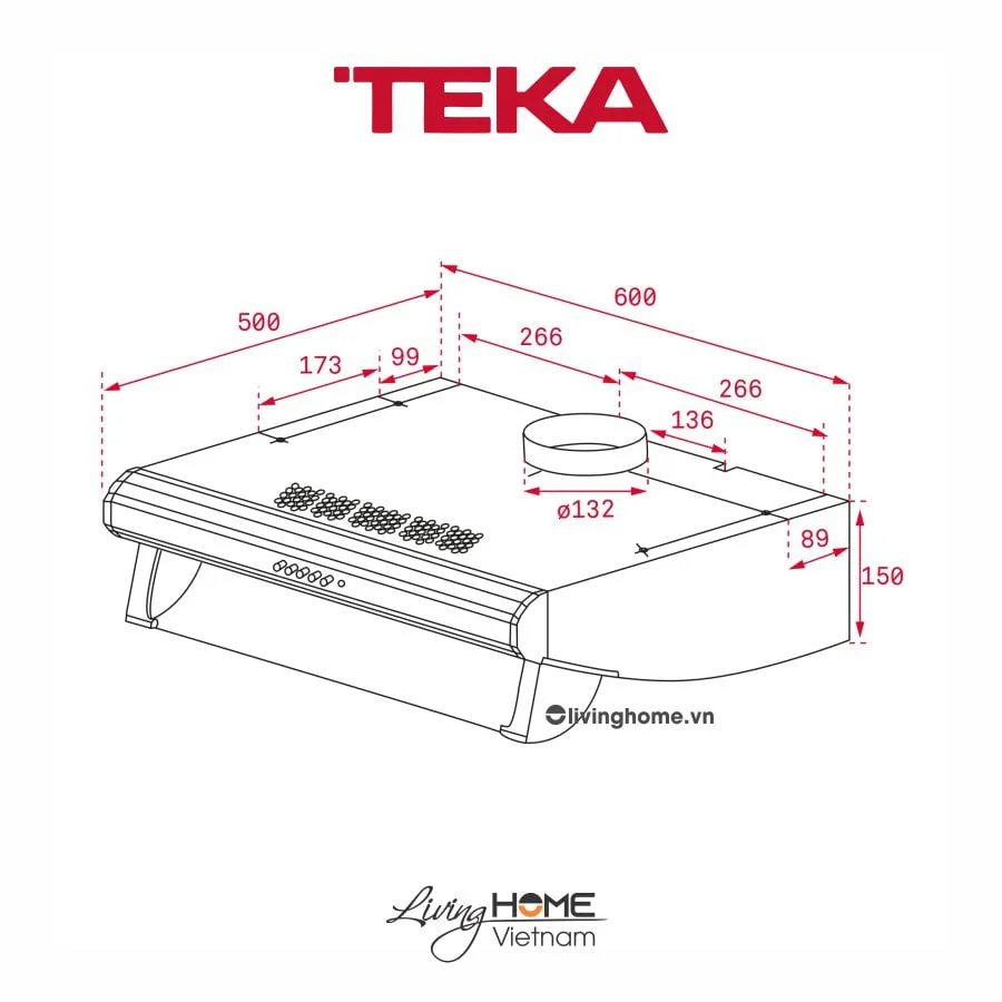 Máy hút mùi Teka C 6420 Cổ Điển 60 cm Phím Cơ Bền - Ảnh 4