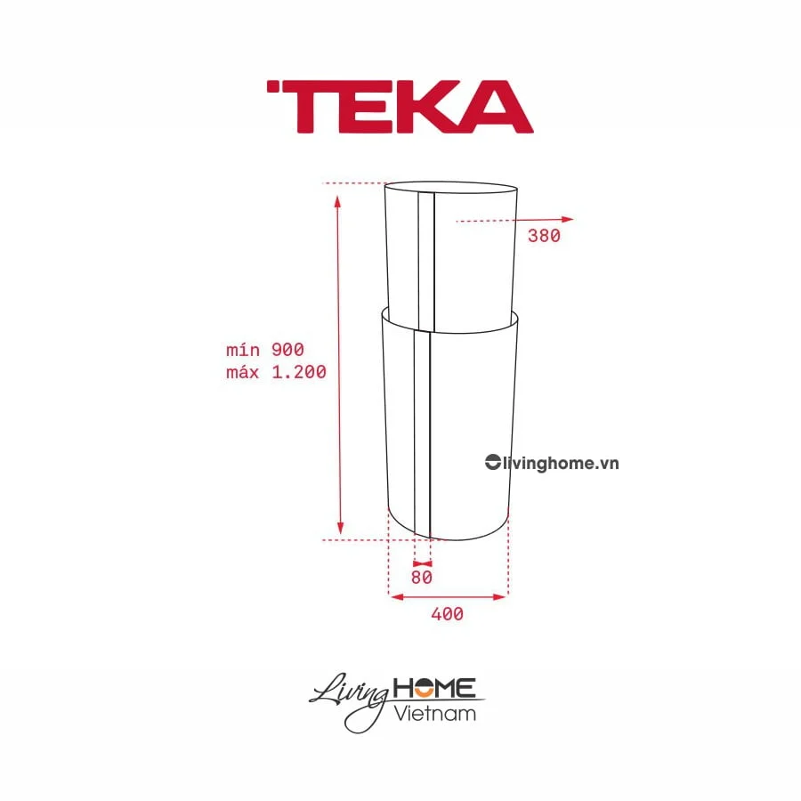 Máy hút mùi Teka CC 485 Island đảo sang trọng độc đáo - Ảnh 5