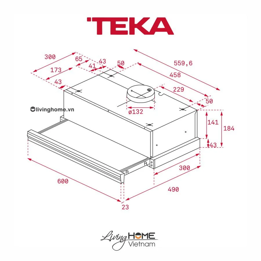 Máy hút mùi Teka CNL 6415 BK âm màu đen sang chảnh thanh lịch - Ảnh 4