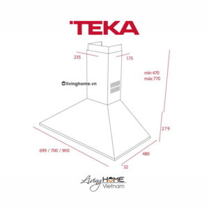 Máy hút mùi Teka DBB 90 áp tường hiện đại cao cấp 7 Máy hút mùi Teka DBB 90 áp tường hiện đại cao cấp