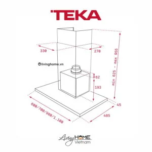 Alternative view of Máy hút mùi Teka DPL 786 T áp tường cao cấp thời thượng
