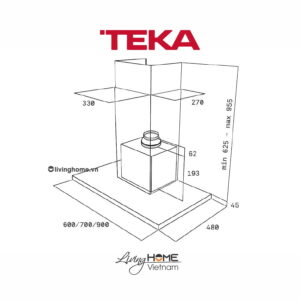 Máy hút mùi Teka DSJ 750 áp tường nhỏ gọn tiết kiệm diện tích 11 Máy hút mùi Teka DSJ 750 áp tường nhỏ gọn tiết kiệm diện tích
