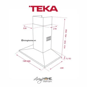 Alternative view of Máy hút mùi Teka DSS 985 áp tường công suất mạnh tiết kiệm điện