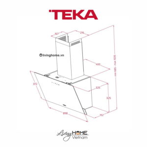 Máy hút mùi Teka DVN 97050 TTC BK áp tường màu đen sang trọng cao cấp 10 Máy hút mùi Teka DVN 97050 TTC BK áp tường màu đen sang trọng cao cấp