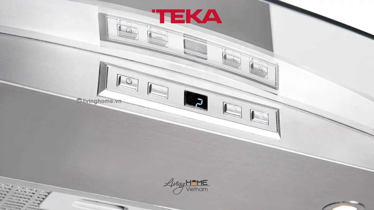 Máy hút mùi Teka NC 780 áp tường thiết kế kính cong mềm mại sang trọng - Ảnh 4