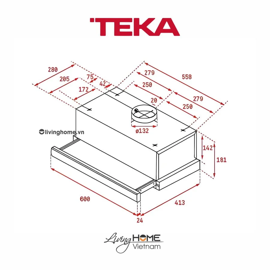 Máy hút mùi Teka TL 6310 âm tiện dụng tinh tế - Ảnh 2