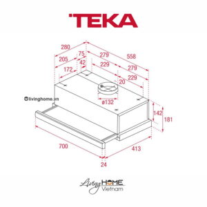 Alternative view of Máy hút mùi Teka TL 7310 âm hiện đại tiện dụng