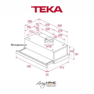 Alternative view of Máy hút mùi Teka TL 7310 âm hiện đại tiện dụng