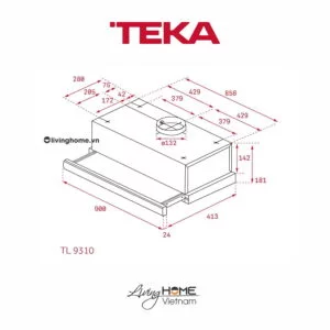 Alternative view of Máy hút mùi Teka TL 9310 âm cao cấp bền đẹp