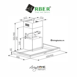 Alternative view of Máy hút mùi Arber AB700RA phong cách hiện đại 70cm