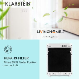 Máy lọc không khí Klarstein KL-VITA PURE 2G công suất 55W tiêu diệt vi khuẩn và vi trùng 11 Máy lọc không khí Klarstein KL-VITA PURE 2G công suất 55W tiêu diệt vi khuẩn và vi trùng