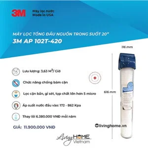 Alternative view of Máy lọc nước đầu nguồn 3M AP102T-420 nhập khẩu Mỹ