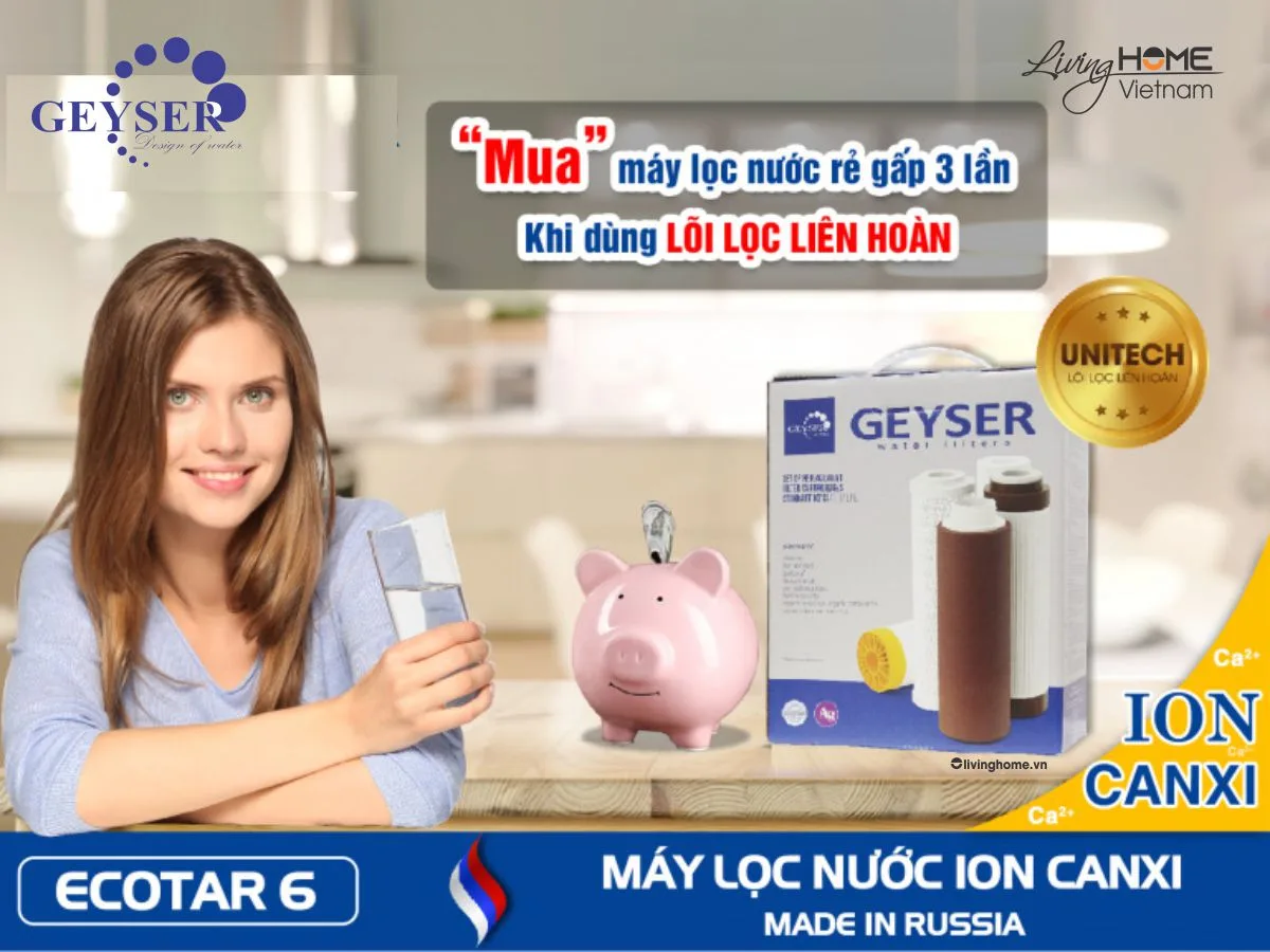 Máy lọc nước Ion Canxi Geyser Ecotar 6 nhập khẩu châu Âu - Ảnh 7
