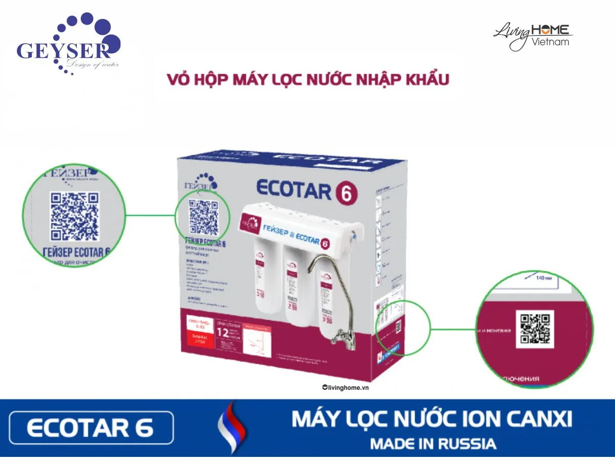 Máy lọc nước Ion Canxi Geyser Ecotar 6 nhập khẩu châu Âu - Ảnh 3