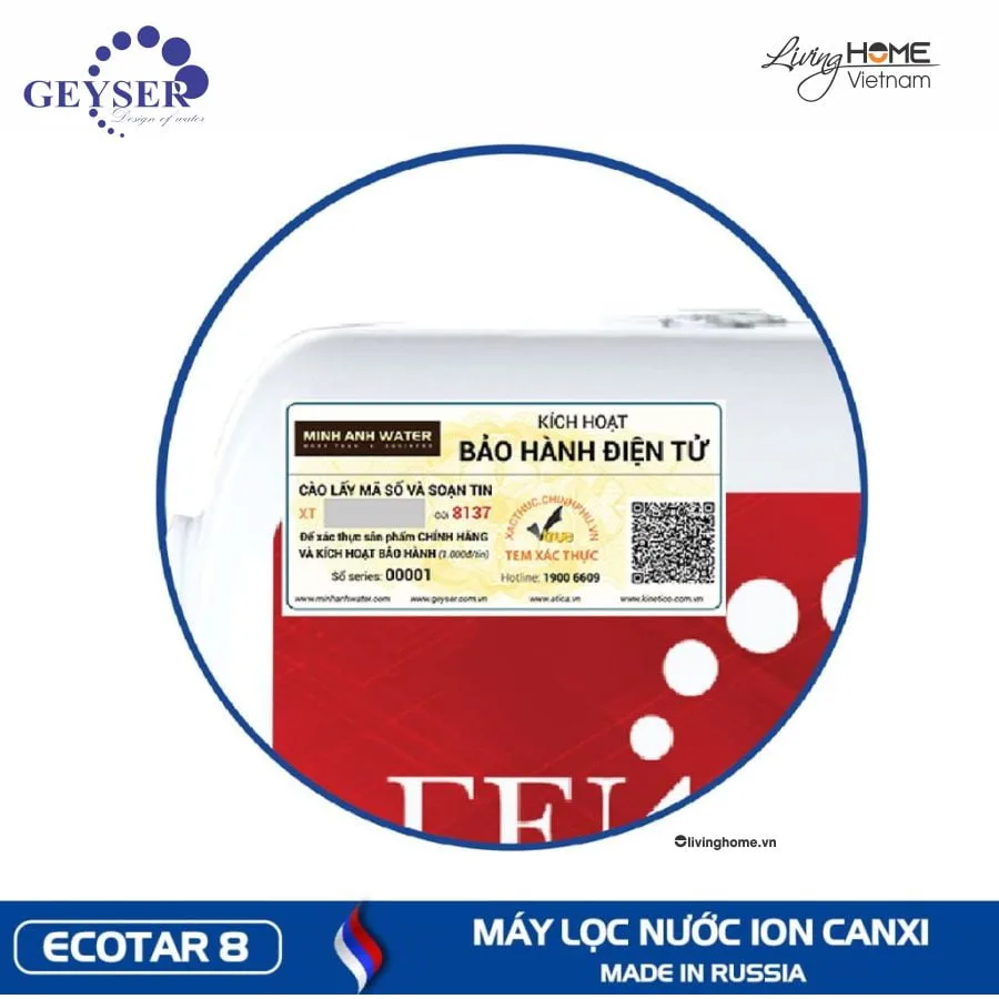 Máy lọc nước Ion Canxi Geyser Ecotar 8 nhập khẩu châu Âu - Ảnh 9