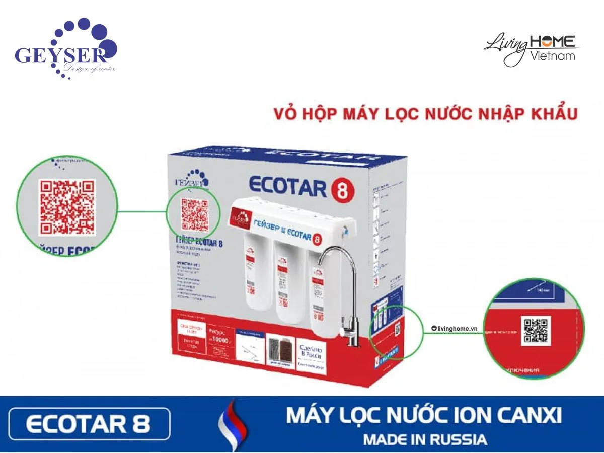 Máy lọc nước Ion Canxi Geyser Ecotar 8 nhập khẩu châu Âu - Ảnh 2