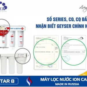 Máy lọc nước Ion Canxi Geyser Ecotar 8 nhập khẩu châu Âu