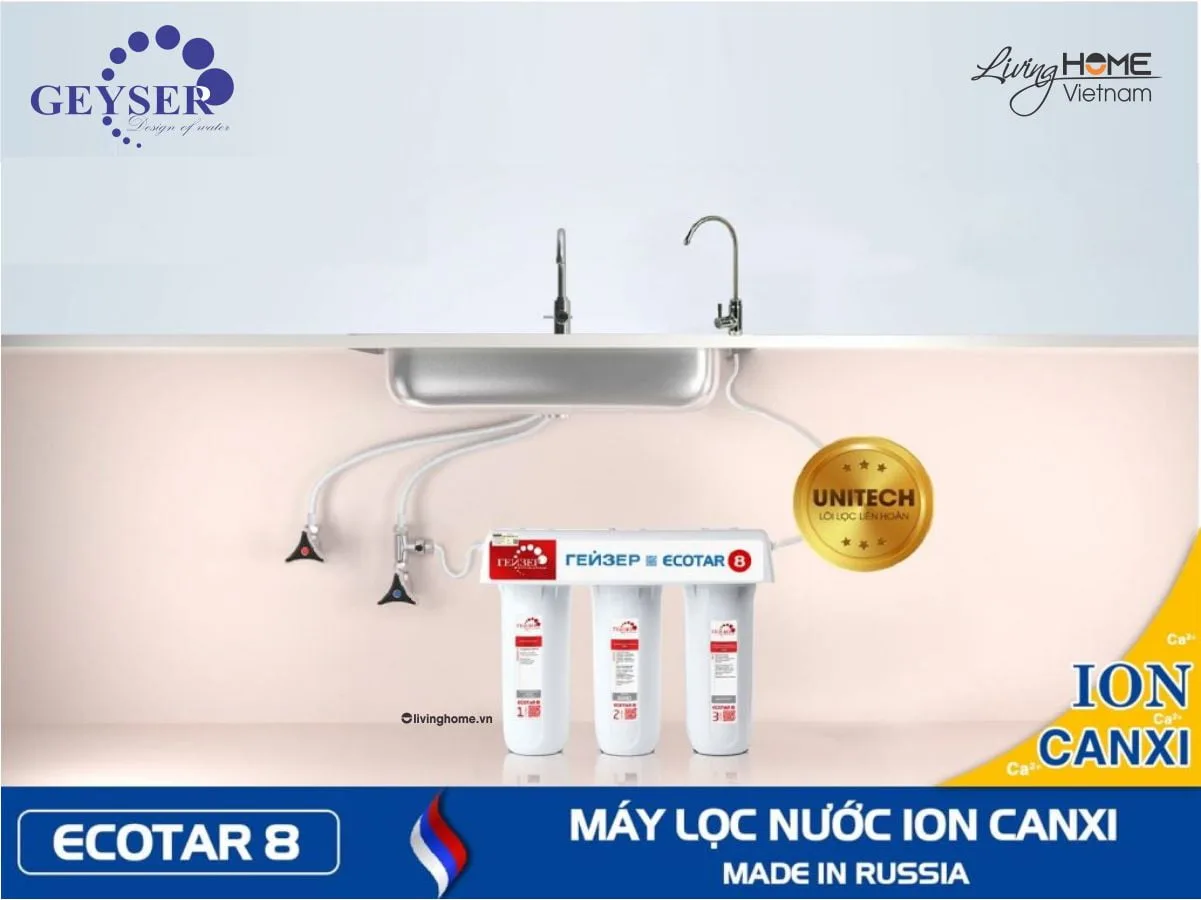 Máy lọc nước Ion Canxi Geyser Ecotar 8 nhập khẩu châu Âu - Ảnh 3