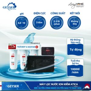 Alternative view of Máy lọc nước ion kiềm Geyser Atica i3000