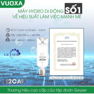 Máy điện giải nước ion kiềm Vuoxa H2Cap plus cầm tay 15 Máy điện giải nước ion kiềm Vuoxa H2Cap plus cầm tay