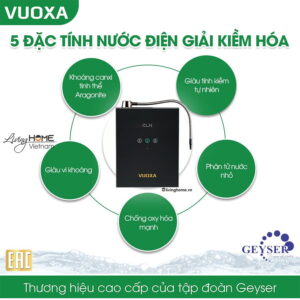 Máy lọc nước ion kiềm Geyser Vuoxa i5000 giàu hydro 12 Máy lọc nước ion kiềm Geyser Vuoxa i5000 giàu hydro