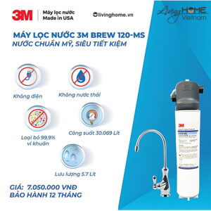 Combo máy lọc nước 3M BREW120-MS + bộ lọc 3M AP11T + vòi 3M nhập khẩu Mỹ 13 Combo máy lọc nước 3M BREW120-MS + bộ lọc 3M AP11T + vòi 3M nhập khẩu Mỹ