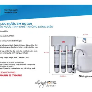 Alternative view of Máy lọc nước lắp bồn rửa 3M RO301 - Không điện nhập khẩu Mỹ