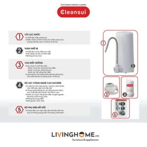 Alternative view of Máy lọc nước lắp trên bồn rửa Cleansui ET101 nhập khẩu Nhật