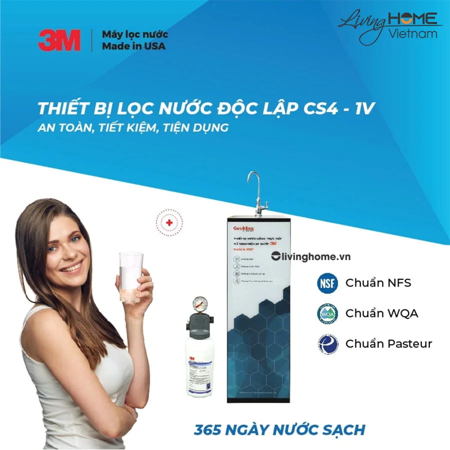 Máy lọc nước nóng lạnh độc lập 3M CS4 1V 94 lít nhập khẩu Mỹ - Ảnh 3